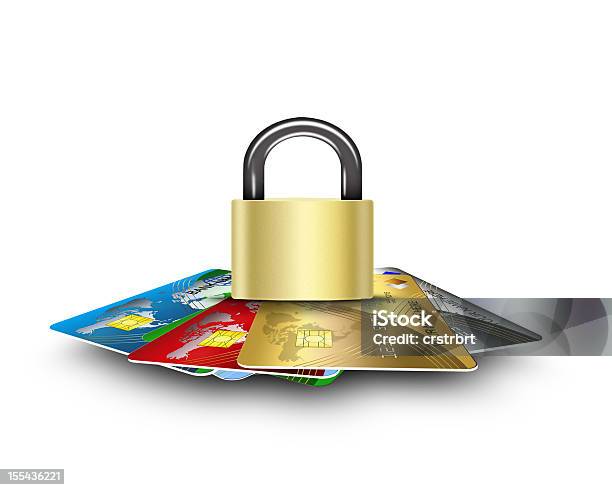Cartas De Segurança - Fotografias de stock e mais imagens de Cadeado - Cadeado, Cartão de Crédito, Comércio - Consumismo