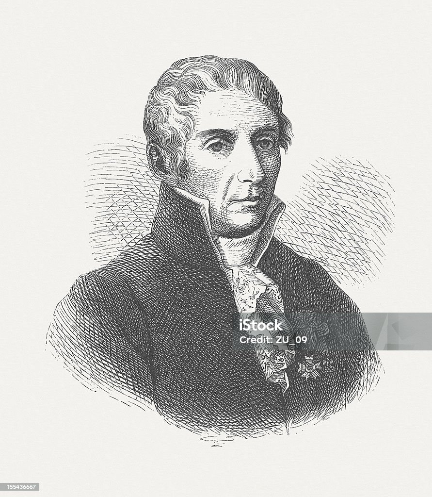 Alessandro Volta (italienische Physiker 1745-1827) - Lizenzfrei Alessandro Volta - Physiker Stock-Illustration