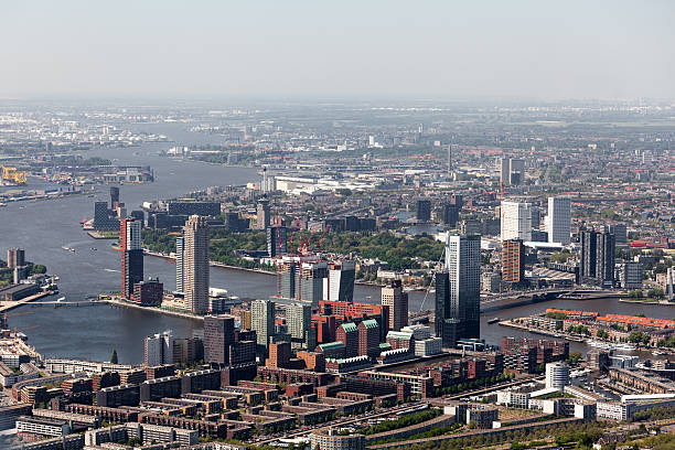 istock Aerial view of Rotterdam 155436823