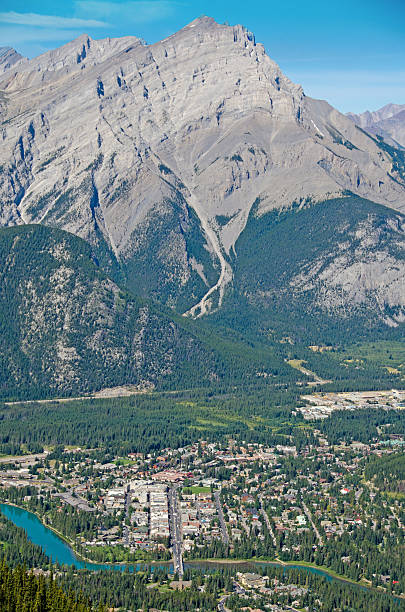 istock Banff Town  and the Bow River 155436843
