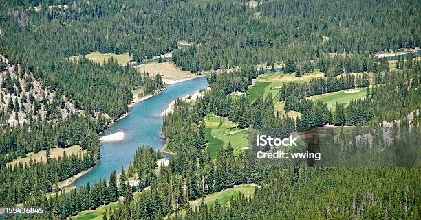 Foto de Banff Campo De Golfe E Do Bow River Valley e mais fotos de stock de Banff - Banff, Campo de Golfe, Ajardinado