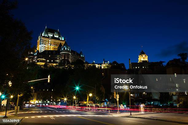 Chateau Frontenac At Night Stock Photo - Download Image Now - Canada, Castle, Chateau Frontenac Hotel