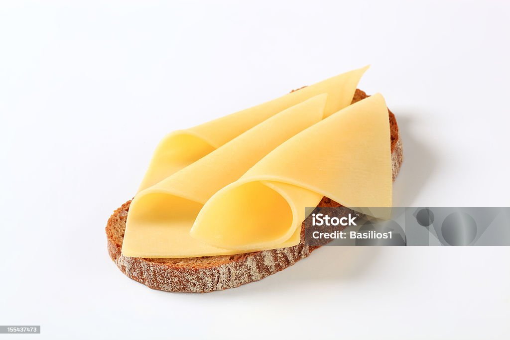 bread with cheese slice of bread with a fresh cheese Bread Stock Photo