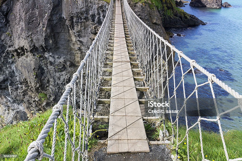 Pont de corde de Carrick-a-Rede - Photo de Pont en corde libre de droits