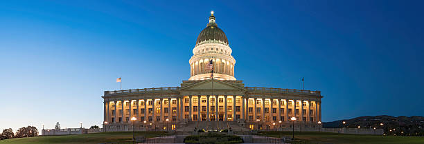 istock Utah State Capitol Building illuminated panorama Salt Lake City 155438344