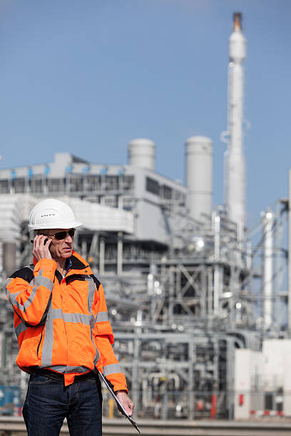 istock Petrochemical industry inspector 155438465