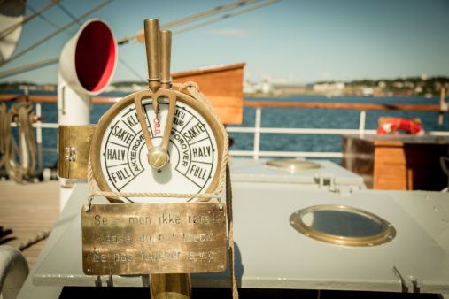 Antique Yacht Speed Control on an old sailboat