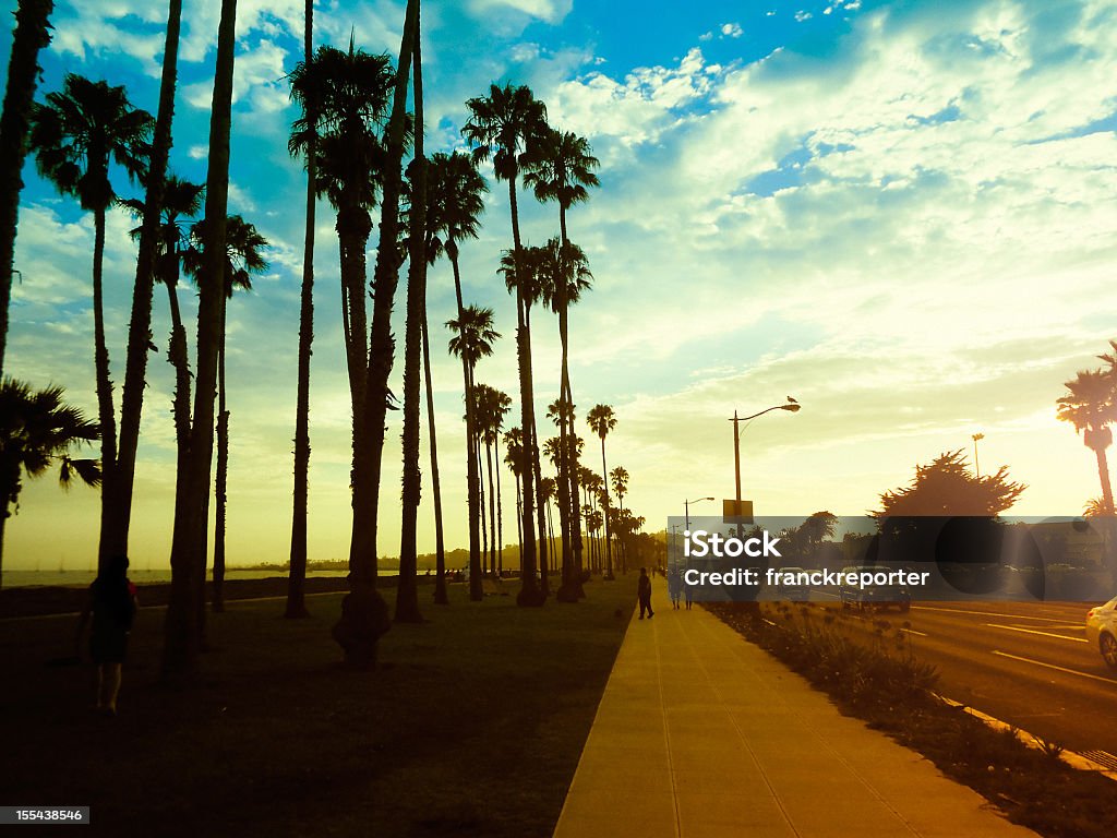 Palma al tramonto in California, Stati Uniti - Foto stock royalty-free di Beverly Hills