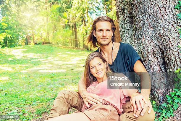 Nature Lovers Young Couple Enjoying Summer Stock Photo - Download Image Now - Adult, Boyfriend, Carefree