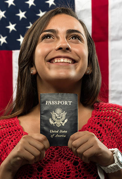 아무 - passport usa american culture front view 뉴스 사진 이미지