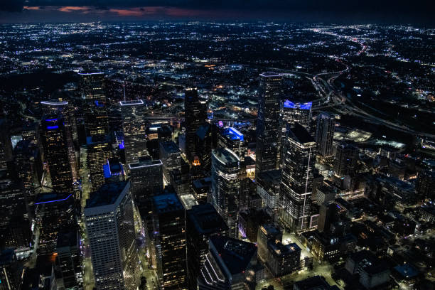 istock Above Downtown Houston at Night 1554393277