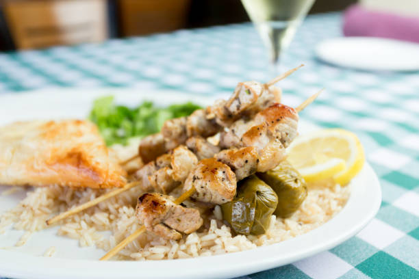 Greek Pork Souvlaki or Kebabs