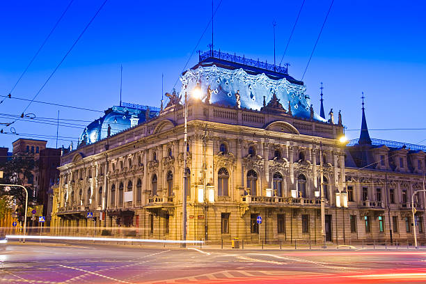 Palace in City of Lodz stock photo