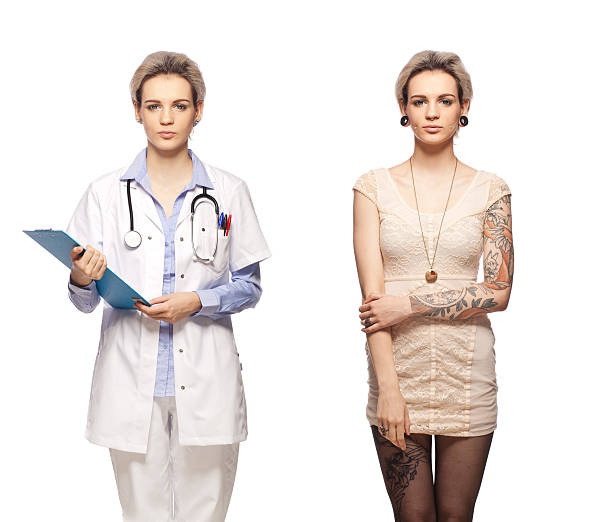istock Portrait of a tattooed person 155439913