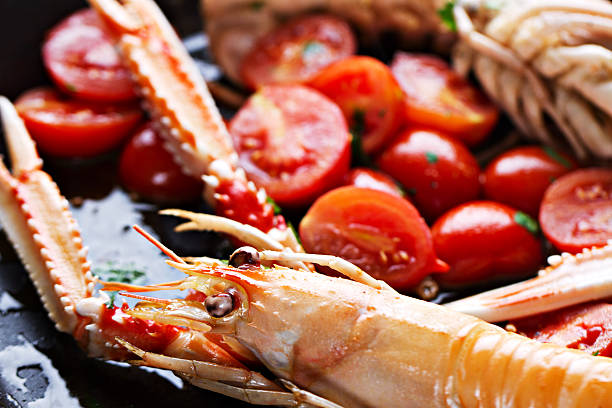 istock Scampi cooked with tomatoes and parsley 155440510