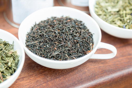 Loose Leaf Tea in Cups with very shallow depth of field