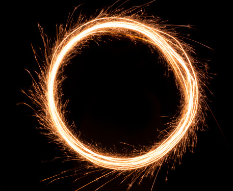 Sparkling Ring of Fire.  Because the background is black, this image can easily be overlaid on any relatively dark image.  Just set the layer mode for this image  to 