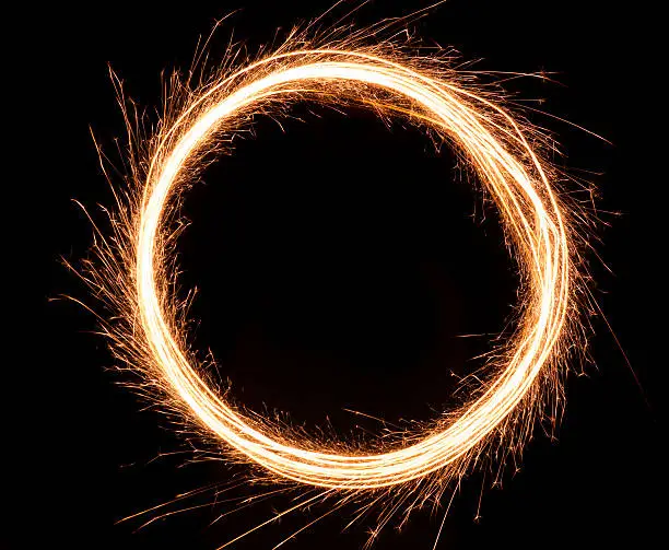 Sparkling Ring of Fire.  Because the background is black, this image can easily be overlaid on any relatively dark image.  Just set the layer mode for this image  to "Lighten" after you paste it.