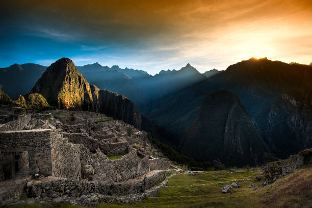 Sunrise over Machu Picchu  machu picchu photos stock pictures, royalty-free photos & images
