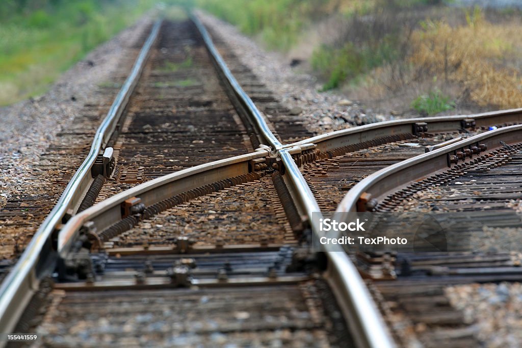 Railroad Switch A Railroad switch.  Railroad Track Stock Photo