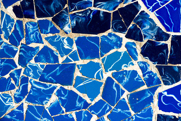 istock Mosaic of broken tiles 155442841