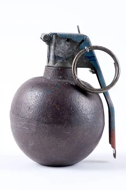 Fragment grenade with a white background.