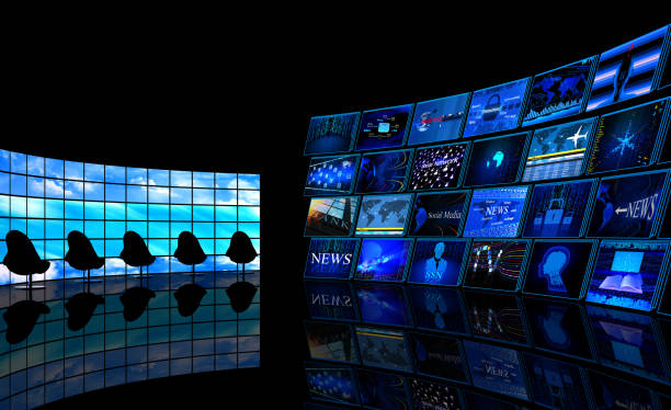 istock Digital News TV studio room 155443098