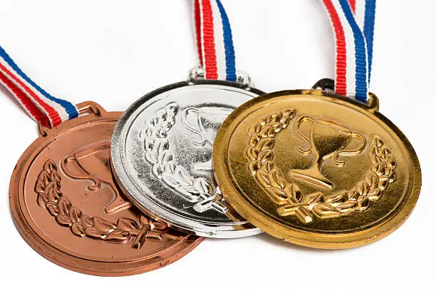 . medals isolated on white