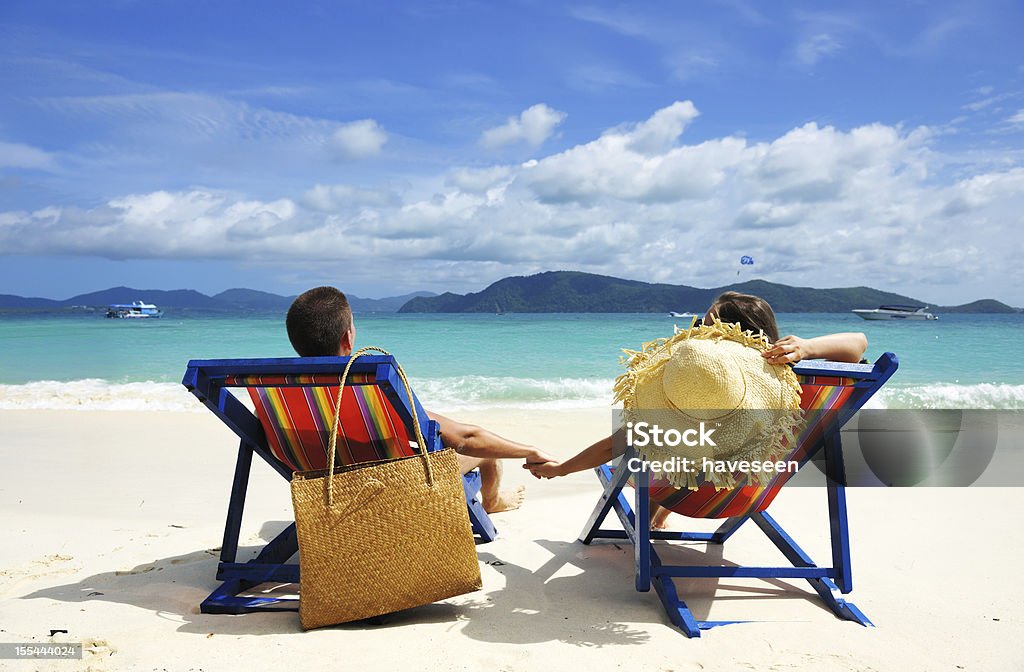 Casal numa Praia - Royalty-free Adulto Foto de stock