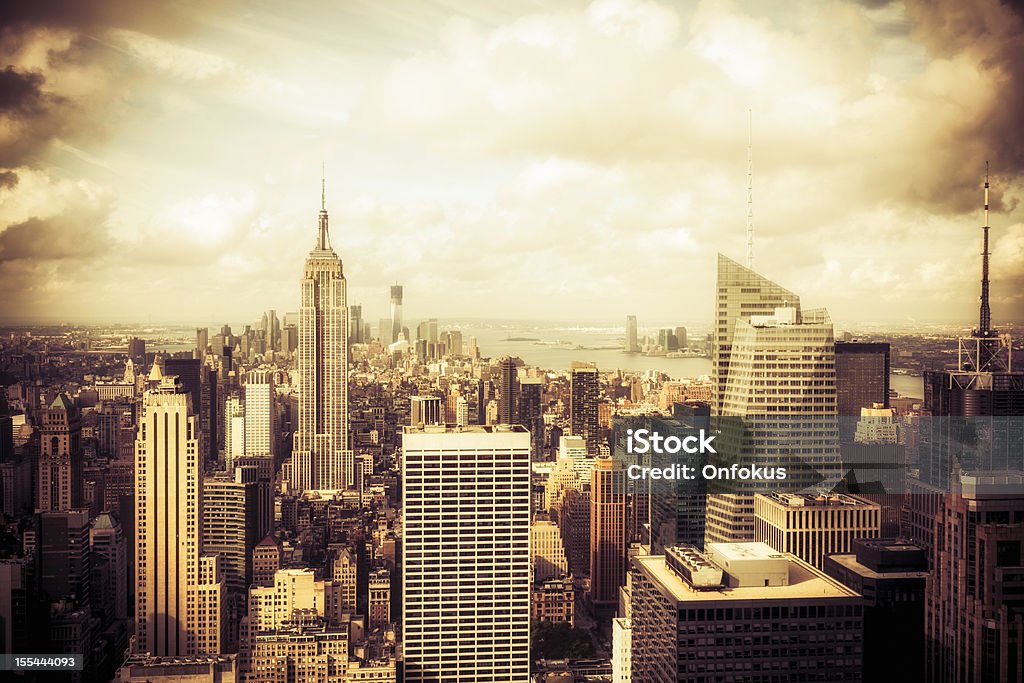 Empire State Building and Manhattan Cityscape, New York City, Usa The Empire State building in NYC at sunrise Building Exterior Stock Photo