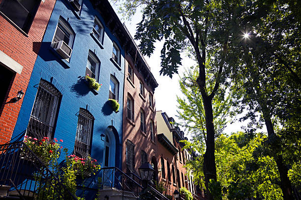 Brooklyn Brownstones stock photo