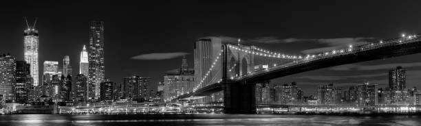 Pont de Brooklyn à B & W - Photo