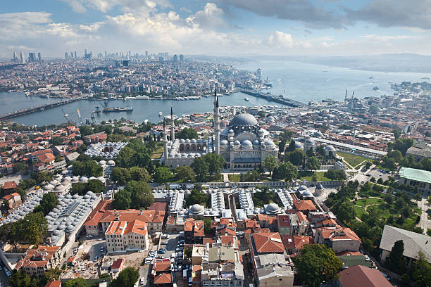 istanbul suleymaniye mosque - haliç i̇stanbul fotoğraflar stok fotoğraflar ve resimler