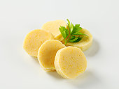 Potato dumplings isolated on white