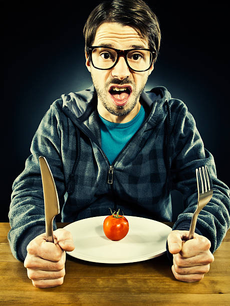 istock Unemployed man have to tighten the belt, eats poorly 155446208