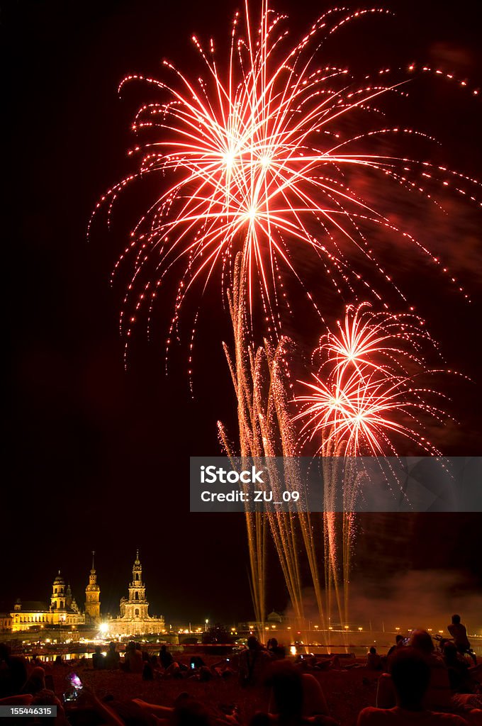Feuerwerk in Dresden, Deutschland, Stadt-festival - Lizenzfrei Feuerwerk Stock-Foto