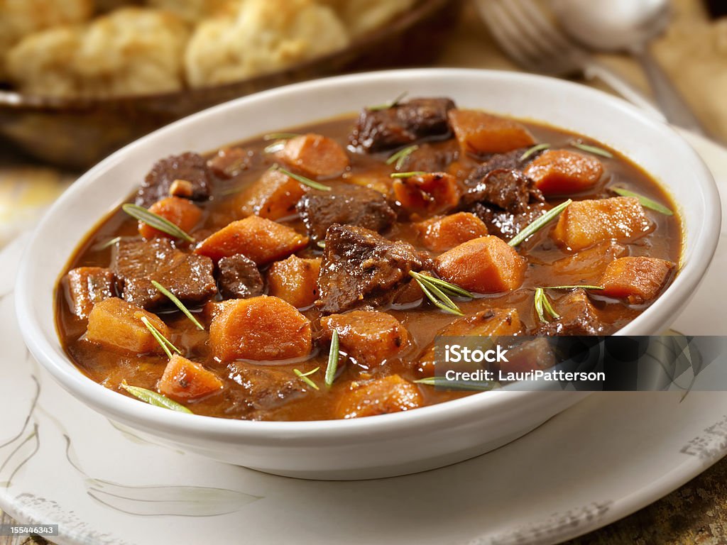 Irish Stew with Biscuits  Stew Stock Photo