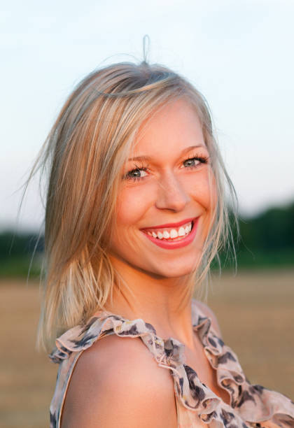 istock Attractive young blond woman portrait 155446445