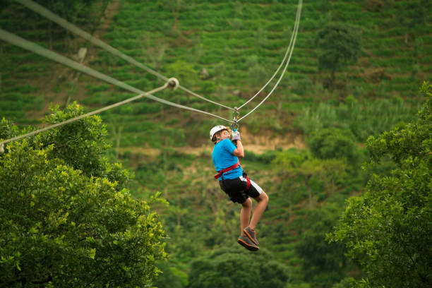istock kid during a Canopy Tour in Guatemala 155446642