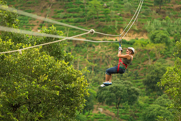 istock woman during a Canopy Tour in Guatemala 155446644