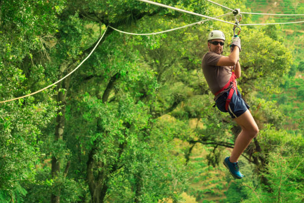 istock man during a Zip-line Tour Guatemala 155446645