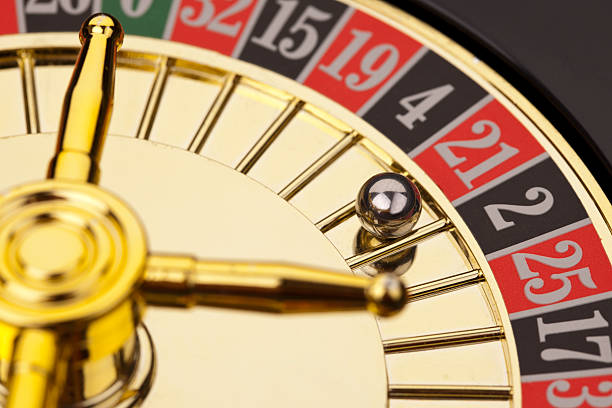 Gold roulette stock photo