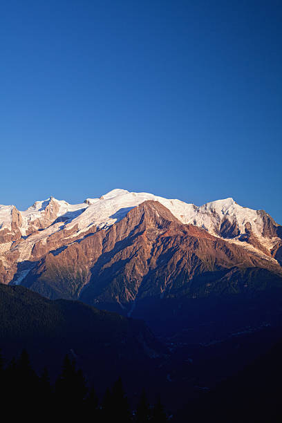 Mont Blanc sunset stock photo