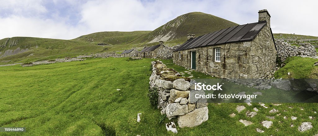 Schottland traditionellen stone croft cottages St. Kilda Western Isles - Lizenzfrei St.-Kilda-Archipel Stock-Foto