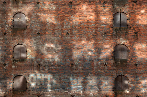 Fading new york on brick wall