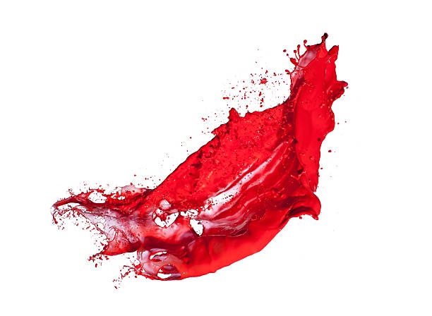 red paint splash stock photo
