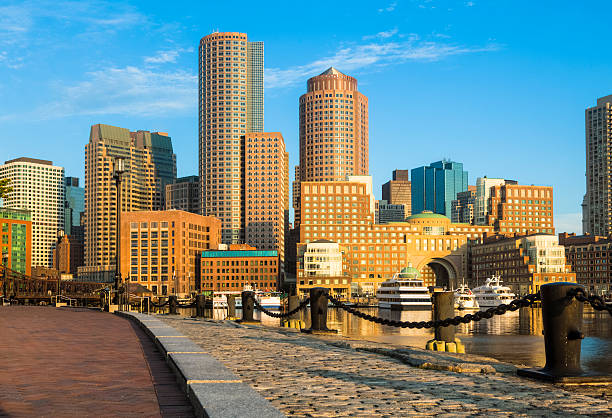 istock Boston Sunrise from Fan Pier 155447286