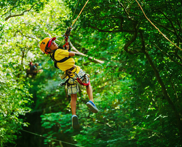 istock kid during a Canopy Tour in Costa Rica 155447335