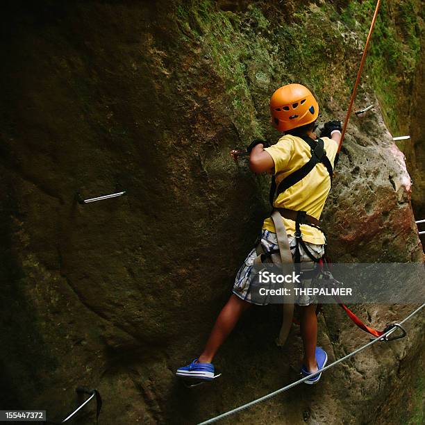 Climbing Wall In Costa Rica Stock Photo - Download Image Now - Child, Zip Line, Activity