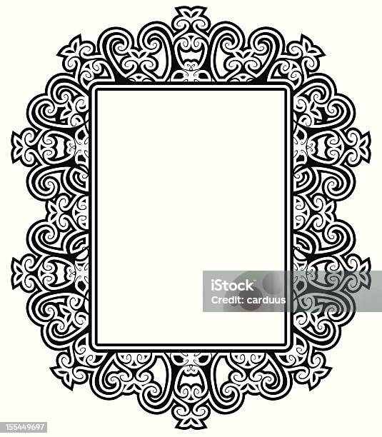 Black And White Decoration Frame Stock Illustration - Download Image Now - Abstract, Abstract Backgrounds, Backgrounds